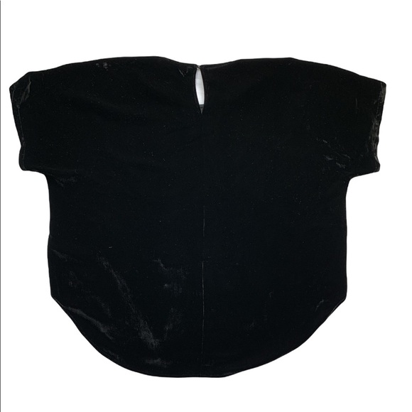 Madewell Black Velvet Tulip Hemmed Top - Picture 4 of 6
